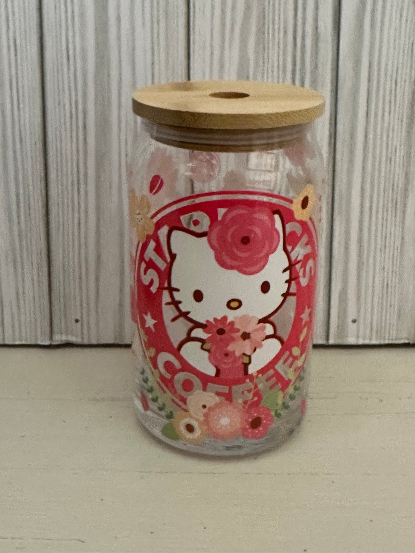 Hello Kitty Flower Glass